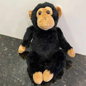 Aurora Plush Chimpanzee Monkey 9” Brown Soft Stuffed Animal EUC